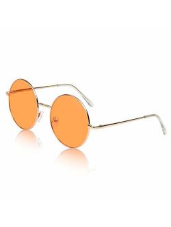 Sunny Pro Big Round Sunglasses Retro Circle Tinted Lens Glasses UV400 Protection
