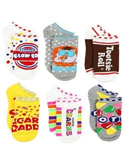 Topps Charms Candy Tootsie Roll Womens 6 pack Socks (Teen/Adult)