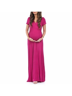 Women's Maternity Short Sleeve Dress - Made in USA