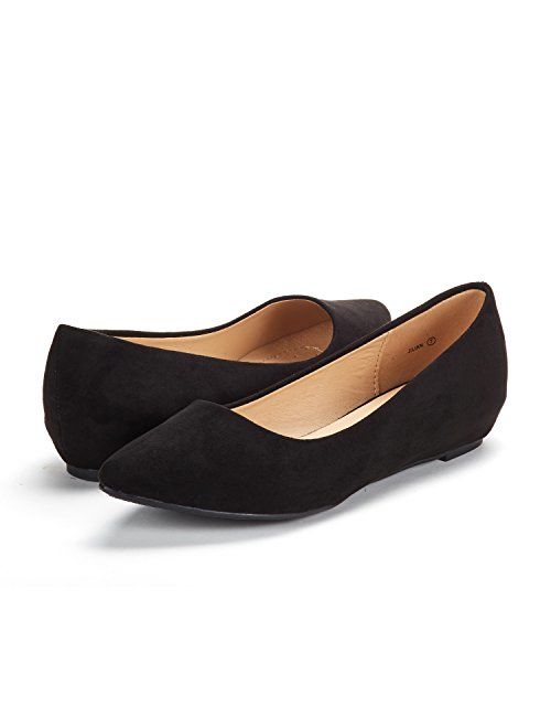 DREAM PAIRS Women's Jilian Low Wedge Flats Shoes