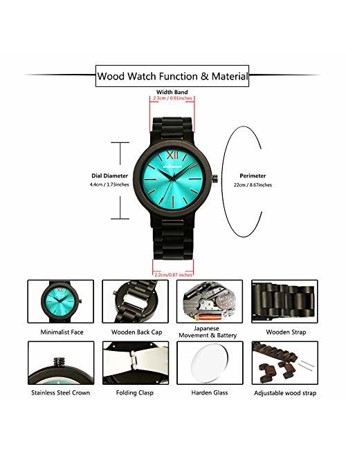 Engraved Wooden Watches, Personalized Engraved Wood Watch for Anniversary Birthday Graduation Wedding Gift for Husband Boyfriend Love Dad Mom Son Friend Groomsman Engrave
