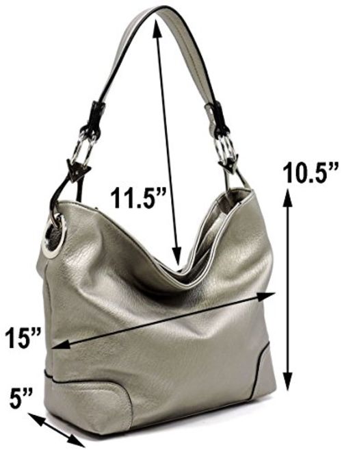 Vegan Faux Leather Bucket Shoulder Handbag Classic Purse