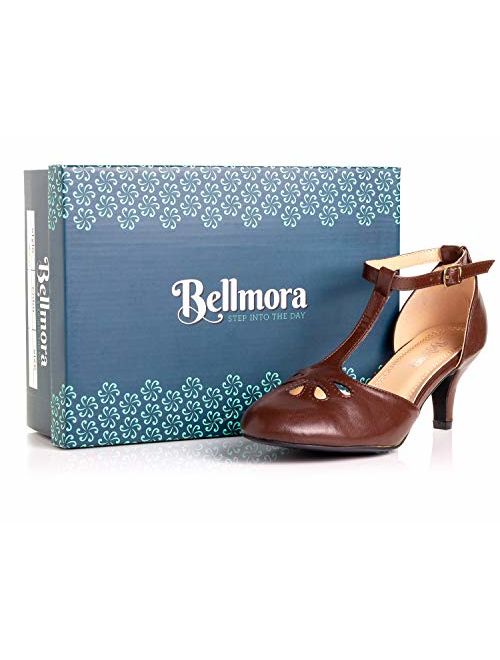 Bellmora Women's Jamie-01 Vintage Round Toe T-Strap Mary Jane Costume Dress High Heel Swing Shoe with Sexy 3