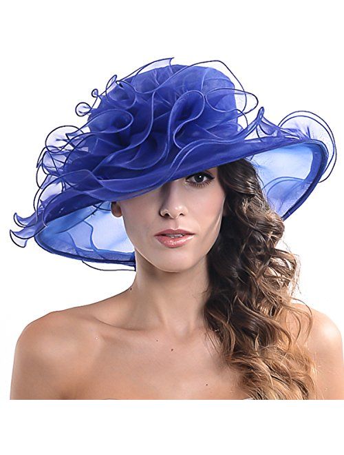 FORBUSITE Kentucky Derby Church Hats for Women Dress Wedding Hat