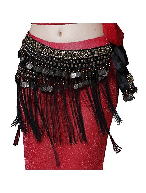 Pilot-trade Belly Dance Tribe Style Belt Tassel Hip Scarfs Velvet Waist