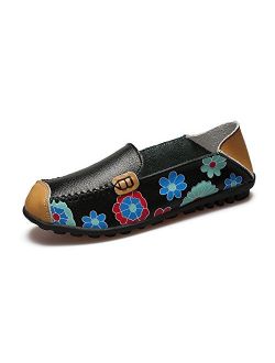 Buy VenusCelia Women's Floral Comfort Walking Flat Loafer online