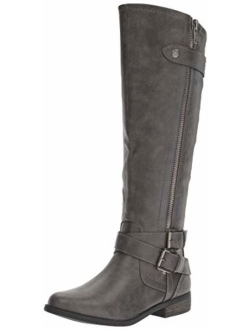Rampage Women's Hansel Zipper and Buckle Knee-High Riding Boot