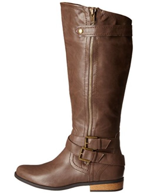 Rampage Women's Hansel Zipper and Buckle Knee-High Riding Boot