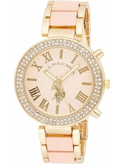Women's USC40063 Gold-Tone and Pink Bracelet Watch