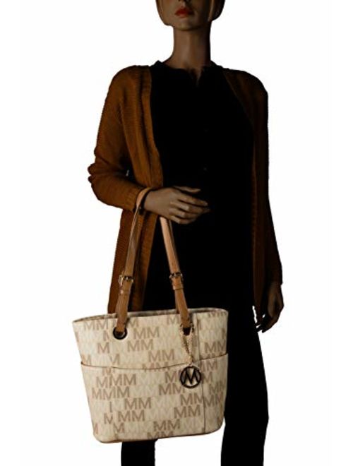 MKF Collection Mia K Collection Shoulder Handbag for Women: Vegan Leather Satchel-Tote Bag, Top-Handle Purse, Ladies Pocketbook