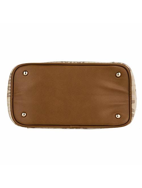 MKF Collection Mia K Collection Shoulder Handbag for Women: Vegan Leather Satchel-Tote Bag, Top-Handle Purse, Ladies Pocketbook