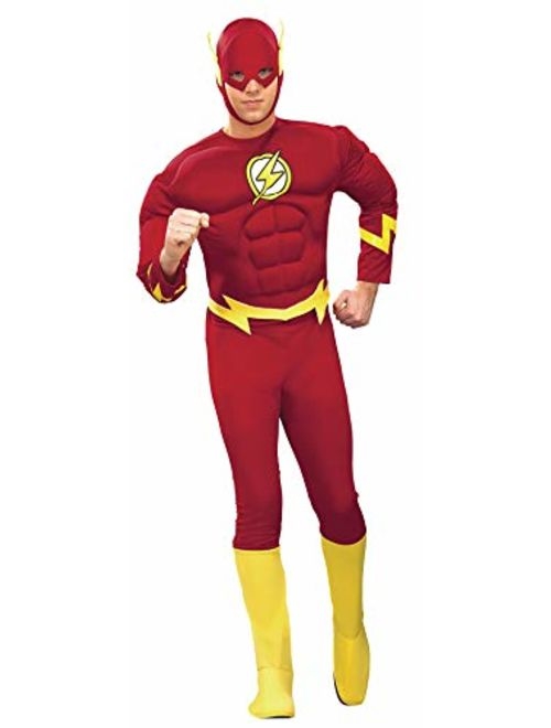 Rubie's Men's Dc Heroes and Villains Collection Deluxe Muscle Chest Flash Costume