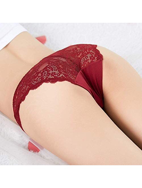 Womes Lace Underwear Panties Sexy Soft SeamlessTrim Briefs Hipster Panties for Ladies