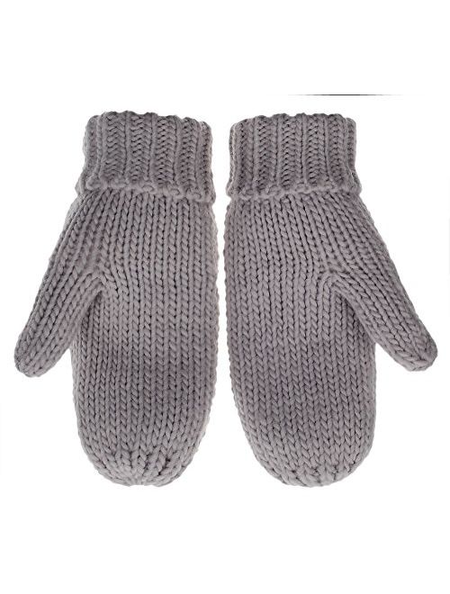IL Caldo Womens Winter Glove Hemp Plush Lining Thick Knit Mitten Drive Work Gloves