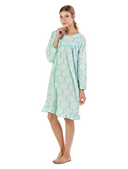 Casual Nights Women's Cozy Long Sleeve Fleece Nightgown