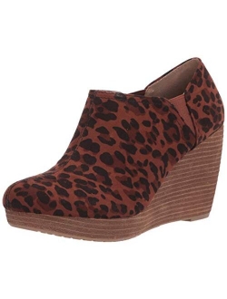 Shoes Brown Synthetic Harlow High Heel Wedges Boot