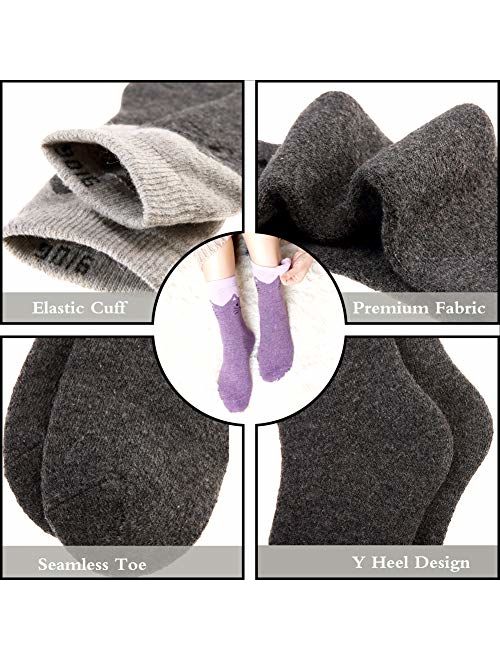 Velice Women's Winter Wool Warm Thickened Crew Socks 5 Pair