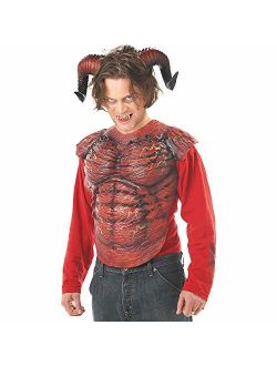 Men's Demon Horns W/Teeth Costume Accessory