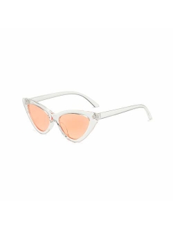YOSHYA Retro Vintage Narrow Cat Eye Sunglasses for Women Clout Goggles Plastic Frame
