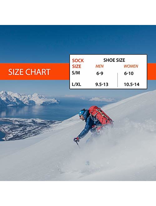 Pure Athlete Value Ski Socks for Men, Women Snowboarding, Winter, Cold Weather