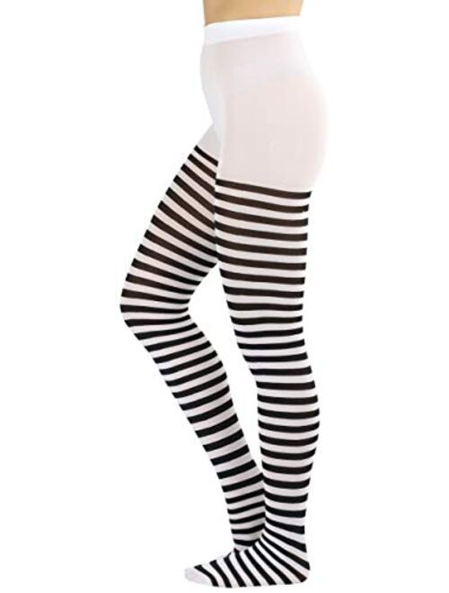 ToBeInStyle Women's Nylon Horizontal Striped Tights
