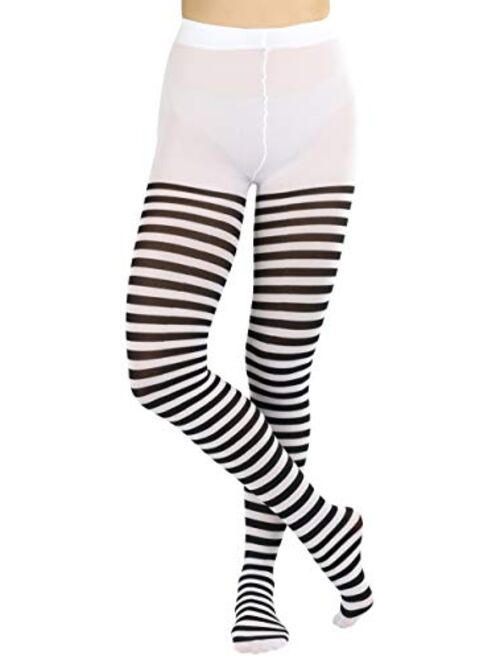 ToBeInStyle Women's Nylon Horizontal Striped Tights