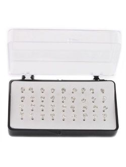 Eighteen Pairs of Clear Studs with Nylon Posts (R-2763)