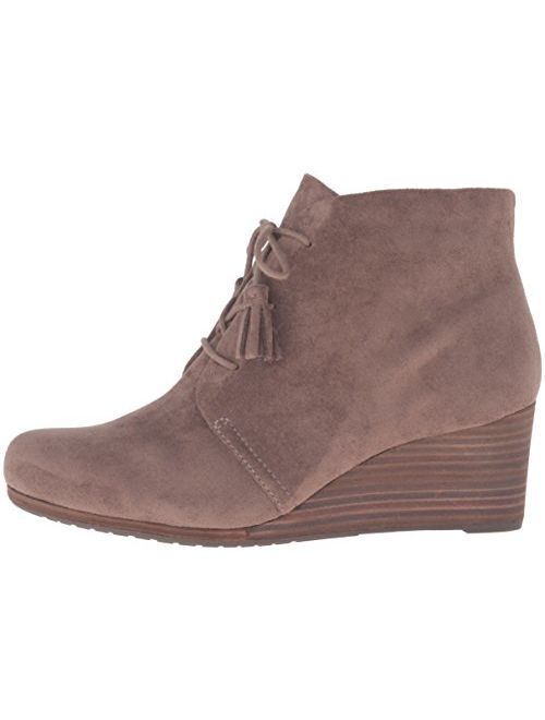 Dr. Scholl's Shoes Brown Suede Dakota Lace Up Wedges Boot