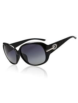 Duco Women's Shades Classic Oversized Polarized Sunglasses 100% UV Protection 6214