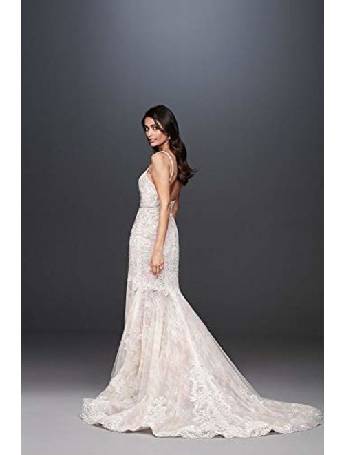 Lace Mermaid Wedding Dress with Moonstone Detail Style SWG824