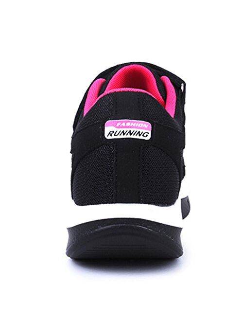 DADAWEN Women's Platform Wedges Tennis Walking Sneakers Comfortable Lightweight Casual Fitness Shoes
