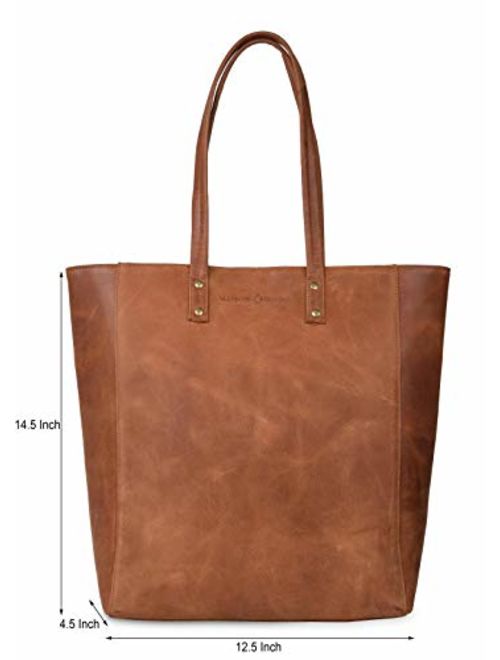 Antonio Valeria Ava Leather Leather Tote/Top Handle Shoulder Bag for Women