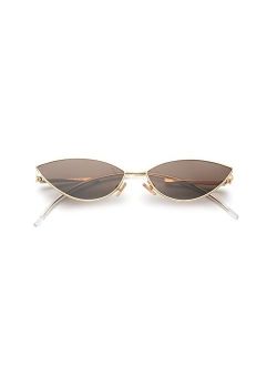 FEISEDY Fashion Designer Sunglasses Retro Small Petals Shape Arc Temple Design B2298