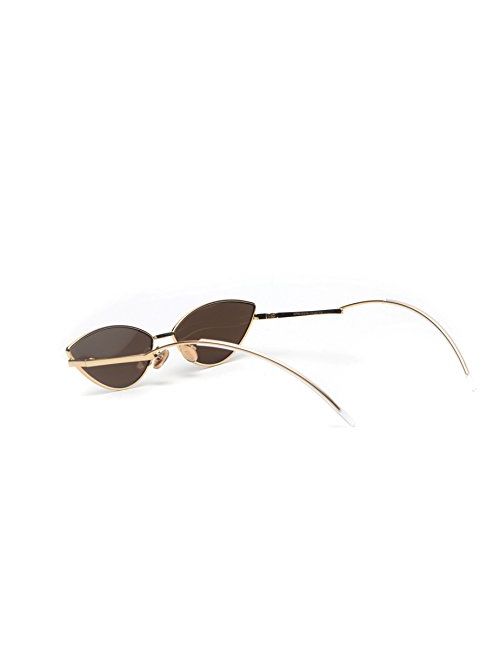 FEISEDY Fashion Designer Sunglasses Retro Small Petals Shape Arc Temple Design B2298