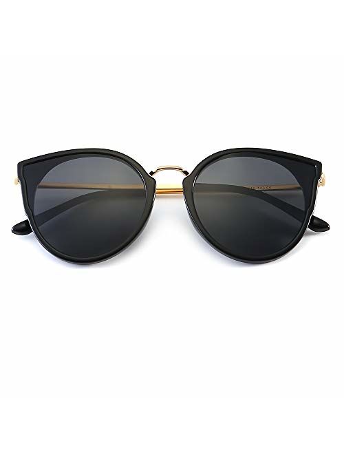 SUNGAIT Oversized Retro Vintage Cat Eye Sunglasses for Women Polarized UV400