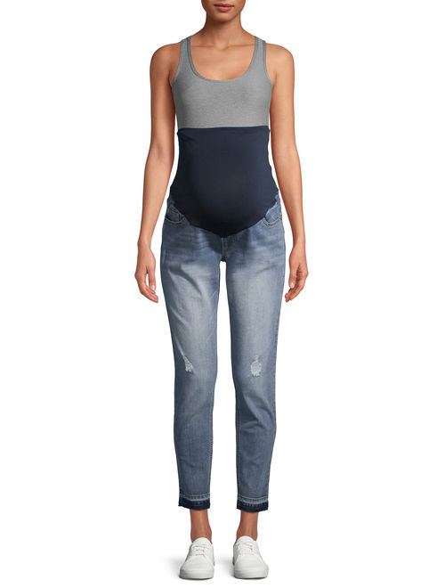 Time and Tru Maternity Skinny Jean with Released Hem - Available in Plus Sizes