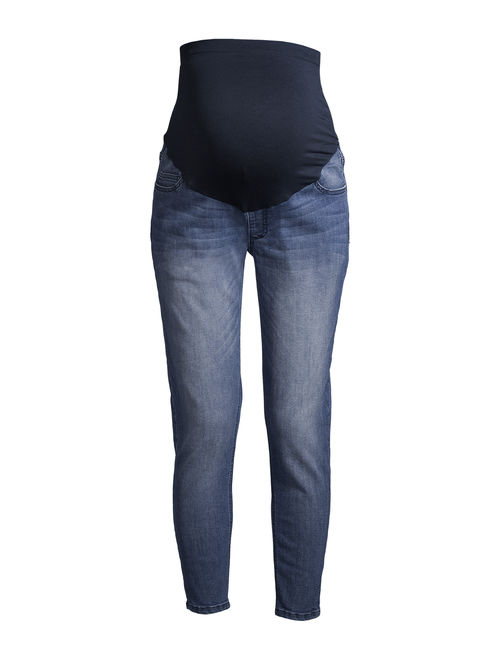 Time and Tru Maternity Medium Wash Full Panel Ankle Jeans