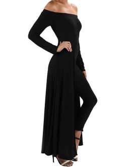 Funfash Plus Size Women Gothic Black Pants Leggings Cape Dress Jumpsuit Jumper