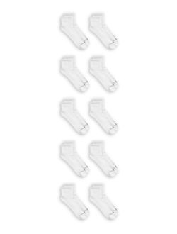 Womens Everyday Soft Cushioned Ankle Socks, 10-Pack