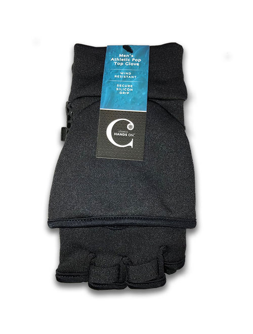 AL1505, Men's Softshell Multi-Purpose Flip-Top Glove, BLACK (One Size Fits Most)