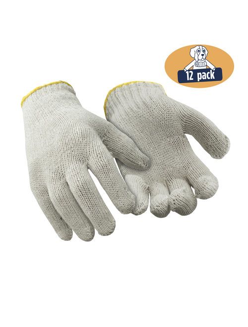 RefrigiWear Lightweight String Knit Glove Liners, Natural - PACK OF 12 PAIRS