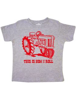 This Is How I Roll Tractor RED Toddler T-Shirt