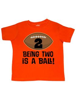 2nd Birthday Football Sports Boys Toddler T-Shirt