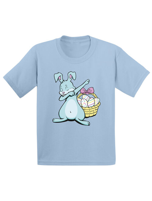 Awkward Styles Dabbing Easter Bunny Toddler Shirt Easter Shirt for Kids Easter Bunny Tshirt Funny Easter Gifts Easter Holiday Shirts Easter Outfit for Toddler Girls Easte