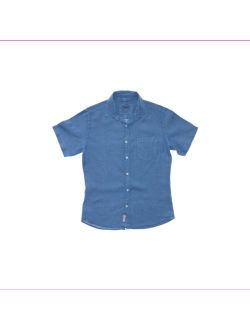 Original Paperbacks Rome Short-Sleeve Button-Down Linen Shirt, Size S, MSRP $105
