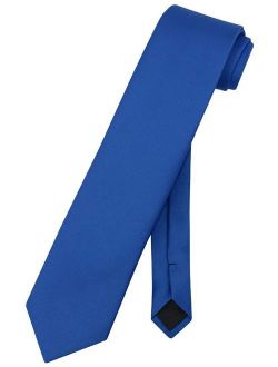 necktie solid extra long royal blue color men's xl neck tie