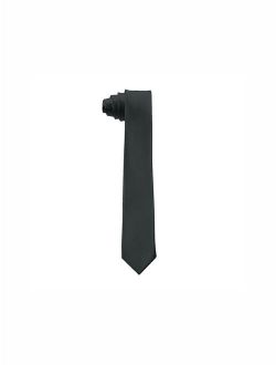 Men's Bussiness Party Self Tie Neckwear Clothes Decor Slim Necktie Black