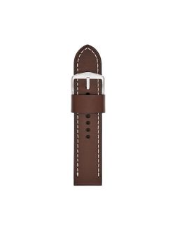 Men's 24mm Brown Leather Watch Strap