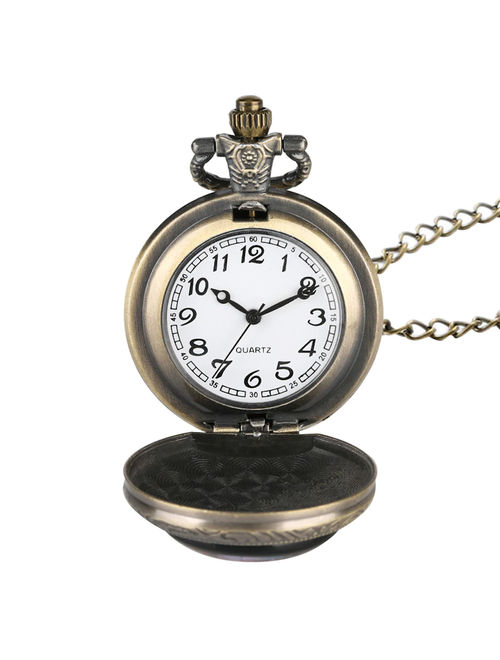 The Avengers Pocket Watch Anti-Tarnish Bronze Color Small Necklace Watch, PW-10
