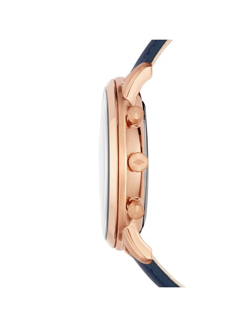 Fossil Men's Neutra FS5454 Gold Leather Japanese Chronograph Fashion Watch